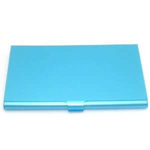    LZ New York Aluminum Blue Business Card Case: Office Products