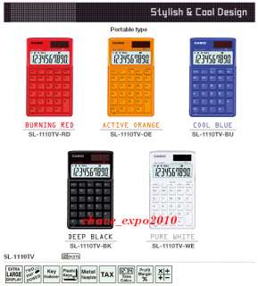 New Casio Portable Calculator SL 1100TV WE(SL1100TV)  