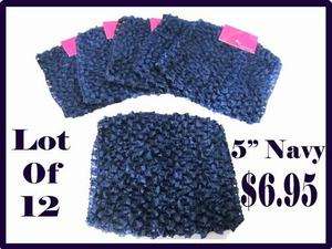 Set of (12) Navy 5 Crochet Headbands~ Tutu Tops  ITEM  