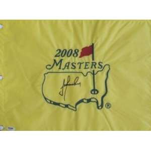  Trevor Immelman Signed 08 Masters Flag Autographed PSA 