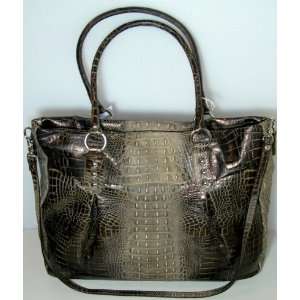   Cavalcanti Croco Leather Tote Handbag (Made in Italy) 