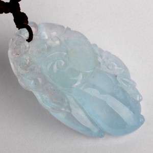 70.5CT 100% Natural Amazing Blue Aqumarine Carving RuYi AQC47  