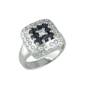  Ashelyn   size 13.50 14K White Gold Sapphire & Diamond 