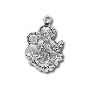  St. Joseph Charm with 16 Stainless Steel Chain Childrens Jewelry 