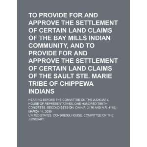  To provide for and approve the settlement of certain land 