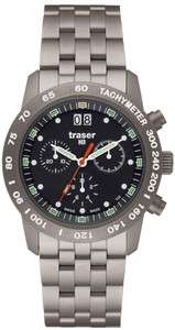 Traser Big Date Pro Titanium Green Tritium Watch  