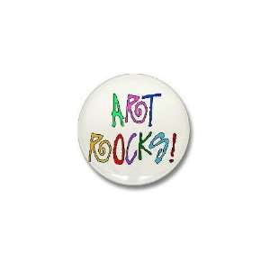  Art Rocks Art Mini Button by CafePress: Patio, Lawn 
