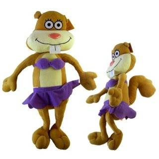   Sandy Cheeks Plush 12 Dressed for the Beach Doll Toy: Toys & Games