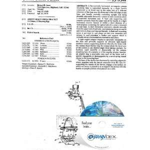   NEW Patent CD for ADJUSTABLE CAMERA BRACKET 