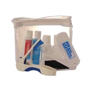 Deluxe travel kit with shampoo, body wash, toothpaste, conditioner and 