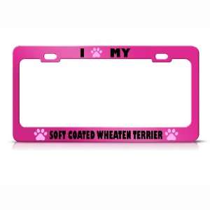  Soft Coated Wheaten Terrier Paw Love Pet Dog license plate 