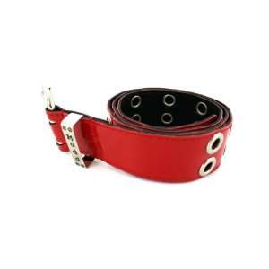  Red Vinyl Studded Belt 
