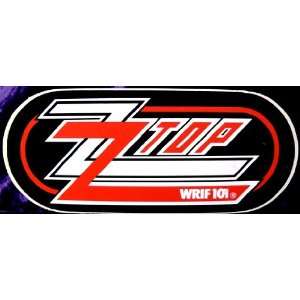  WRIF FM Detroit ZZ Top Bumper Sticker Red & White on Black 