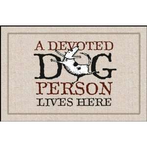  FUNNY DOORMAT   DEVOTED DOG PERSON Patio, Lawn & Garden