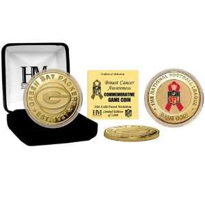 Green Bay Packers 24kt Gold Breast Cancer Awareness Commemorative Game 