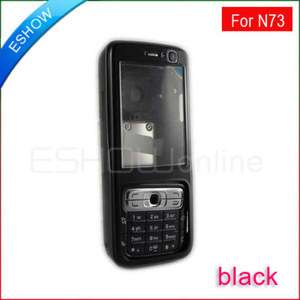 New Black full Housing Cover+ Keypad for Nokia N73  