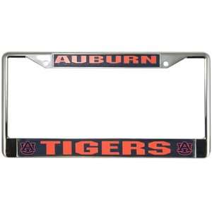   : Express Auburn Tigers Chrome License Plate Frame: Sports & Outdoors