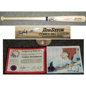 Corey Patterson Signed Big Stick Engraved Bat