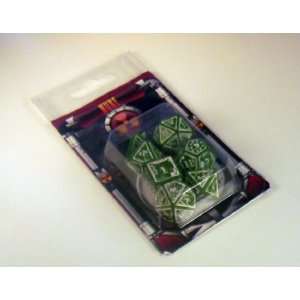  Set of Green and White Nuke Dice Toys & Games