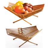 Fruit Basket Bowl Chef Collection Foldable Bamboo 100% Eco Friendly 