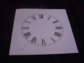   Replacement 5 White and Black Paper Roman Numeral Clock Dial AG