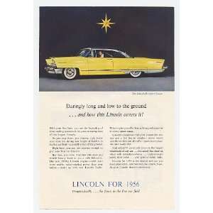   : 1956 Yellow Lincoln Premiere Coupe Print Ad (10799): Home & Kitchen