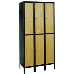  Hybrid Wood and Metal Double Tier Lockers: Office Products