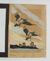   Original Paintings Signed Bunnell Listed ? of Ducks in Flight  