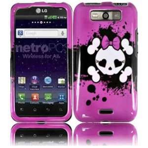  Pink Skull Hard Faceplate Cover Phone Case for LG Connect 