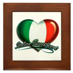  Framed Tile Italian Sweetheart Italy Flag: Everything Else