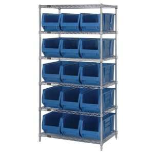  HULK Wire Shelving System 24 x 36 x 74 6 Shelves with 15 