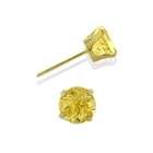 Galaxy Gold Products, inc 14K. Solid Gold Stud Earrings with Diamonds 