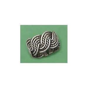   : Oxidized Sterling Silver Ring, 1/2 inch wide, Weave Design: Jewelry