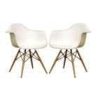 Baxton Studio 30.5H x 24W x 24D Plastic Club Chair Set   White