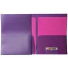 JAM Paper Purple Pearl 9x12 Plastic Regular Weight Two Pocket Folders 