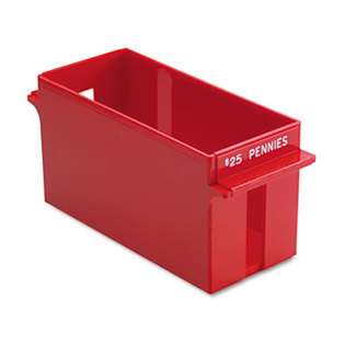    Count System Extra Capacity Rolled Coin Plastic Storage Tray, Red