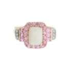 Sterling Silver Lab Created Opal & Lab Created Pink Sapphire Ring