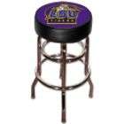 Sports Fan Products College Chrome/Vinyl Double Rung Bar Stool   LSU