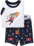   trim. Monkey playing basketball is white top with navy blue trim