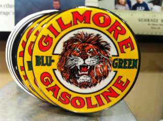 GILMORE BLU GREEN GASOLINE  RETRO GAS STATION DURABLE MAGNET  