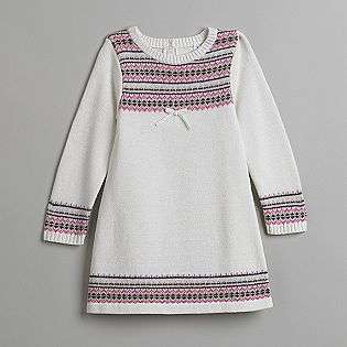 Infant Girls Fair Isle Long Sleeve Sweater Dress  WonderKids Baby 