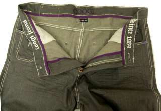 Mens COOGI Jeans Gray Wash Purple Royal Shield 40x35  