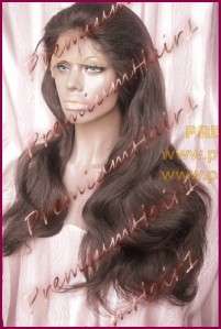   Full Lace Indian Human Remy Remi Human Hair Wig #2 Brown 24/30 H03A
