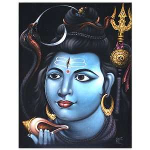 Ruthlessly Shiva~Bali Paintings~Traditional Art~Canvas:  