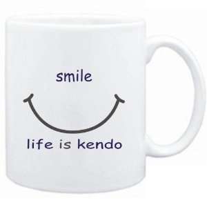  Mug White  SMILE  LIFE IS Kendo  Sports Sports 