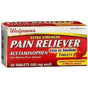   Extra Strength Pain Reliever Tablets, 50 ea 