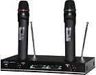   MICROPHONE SYSTEM DUAL HANDHELD RECHARGEABLE AUDIO 2000s VHF KARAOKE