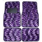 Purple Zebra White Tiger Animal Print Carpet Floor Mats for Cars 