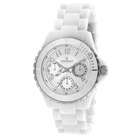 Peugeot Womens Round Multi Function Calendar Watch in White Acrylic