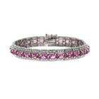   carat pink sapphire and diamond silver bracelet 8 carat pink sapphire